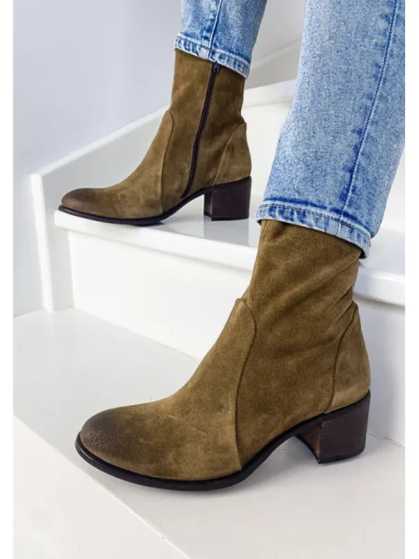 Femme Aliwell Bottines^-Bottines Alias Velours Tan