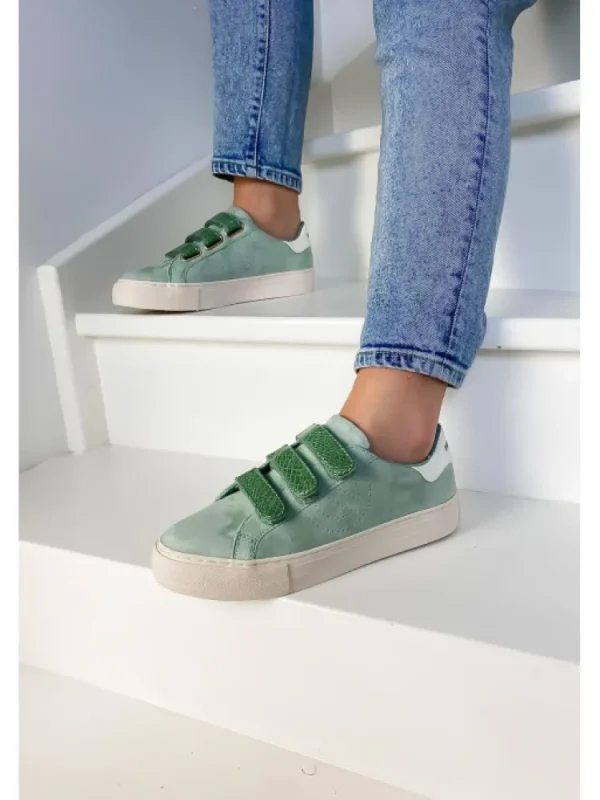 Femme No Name Baskets^Arcade Straps Side Jade-
