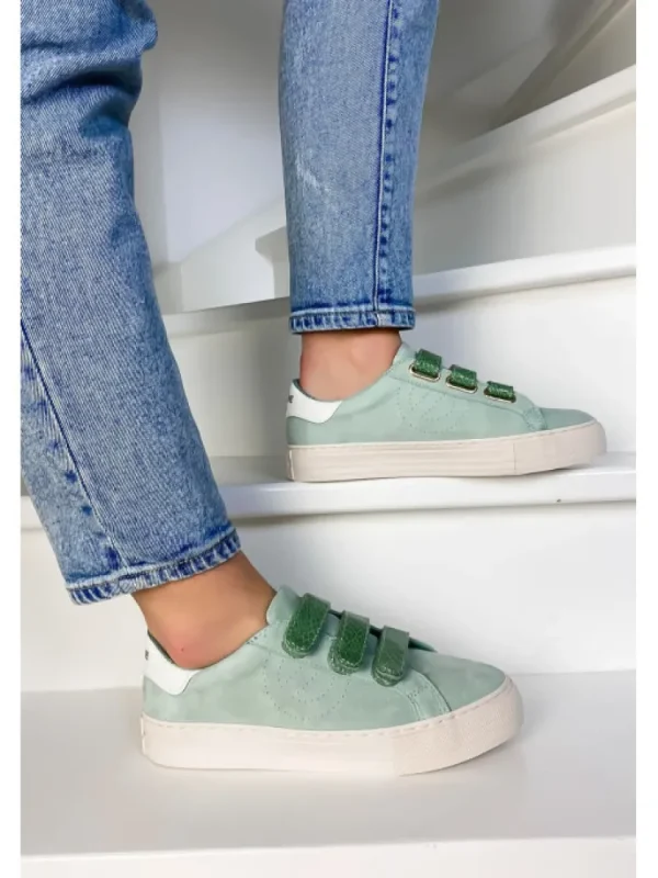 Femme No Name Baskets^Arcade Straps Side Jade-