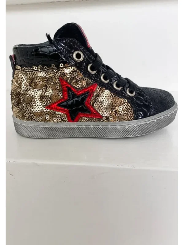 Enfants Reqins Baskets^Baskets Fille Rosane Mix Sequins-