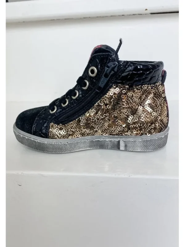 Enfants Reqins Baskets^Baskets Fille Rosane Mix Sequins-