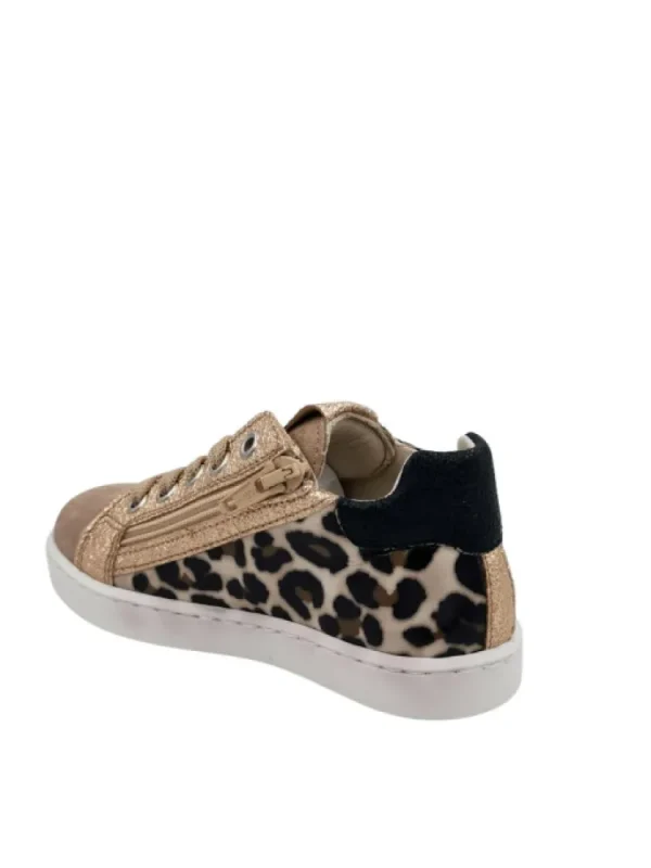 Enfants Reqins Baskets^Baskets Fille Sonic Mix Leopard-
