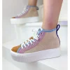 Femme No Name Baskets^Baskets Iron Mid Daddy Sable/Camel-
