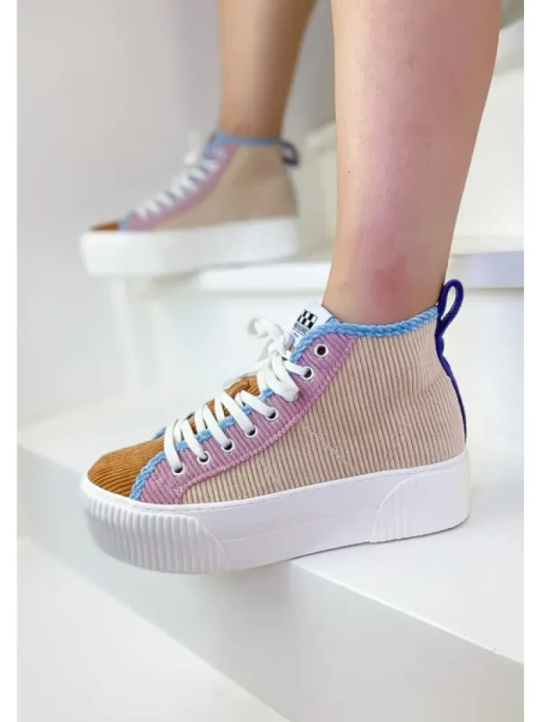 Femme No Name Baskets^Baskets Iron Mid Daddy Sable/Camel-