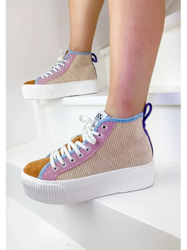 Femme No Name Baskets^Baskets Iron Mid Daddy Sable/Camel-