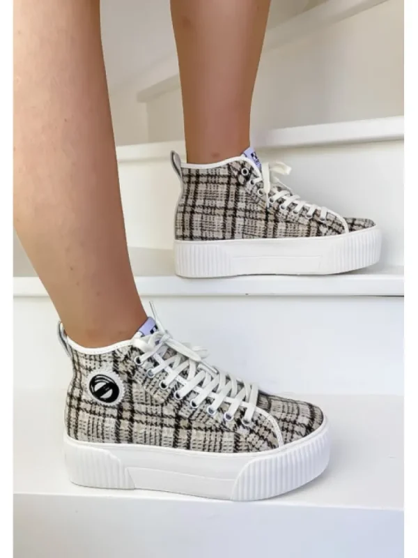 Femme No Name Baskets^Baskets Iron Mid Side Scott Dove-