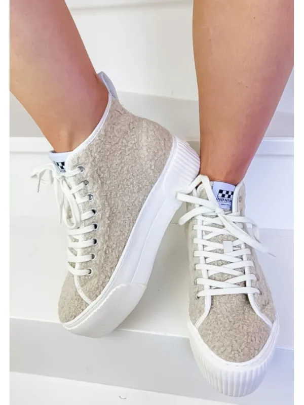 Femme No Name Baskets^Baskets Iron Mid Side Shaun Dove-