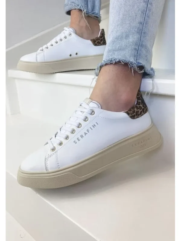 Femme Serafini Baskets^Baskets J.Connors White Animalier-