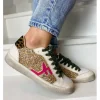 Femme Serafini Baskets^Baskets San Diego Low Gold Cream-