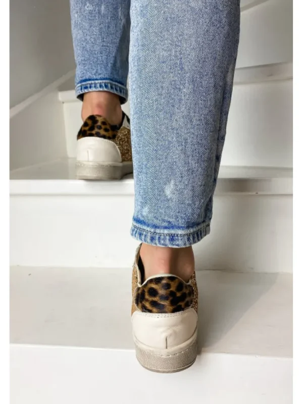 Femme Serafini Baskets^Baskets San Diego Low Gold Cream-