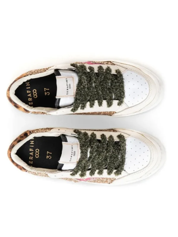 Femme Serafini Baskets^Baskets San Diego Low Gold Cream-