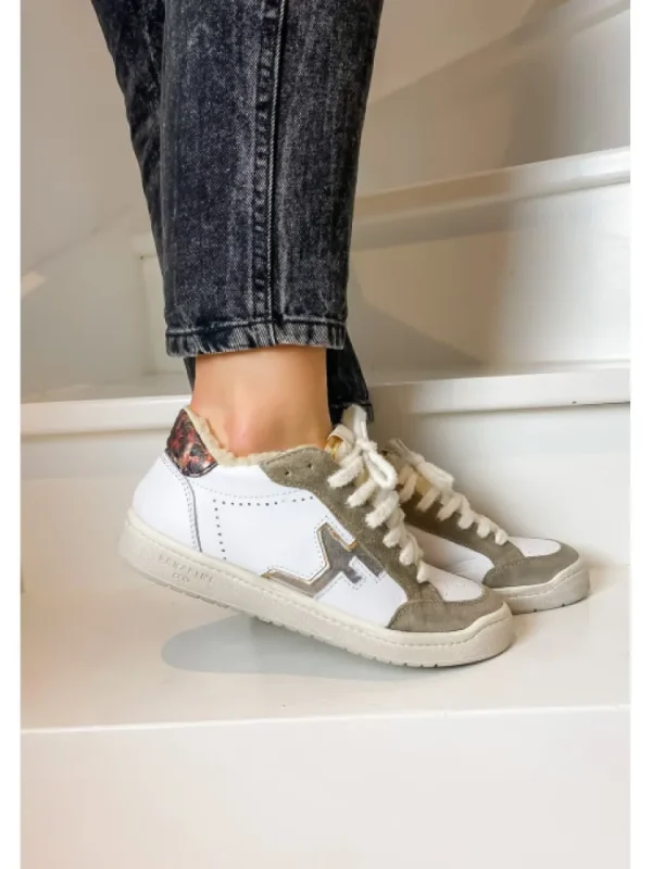 Femme Serafini Baskets^Baskets San Diego Low White Eco-Shearling-