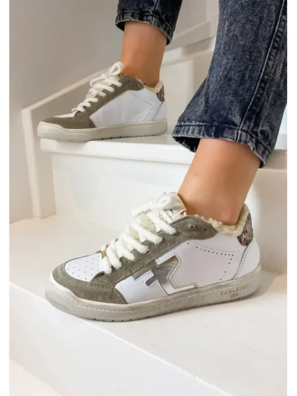 Femme Serafini Baskets^Baskets San Diego Low White Eco-Shearling-