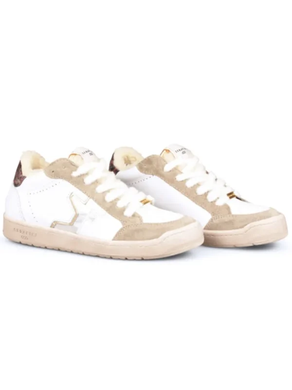 Femme Serafini Baskets^Baskets San Diego Low White Eco-Shearling-