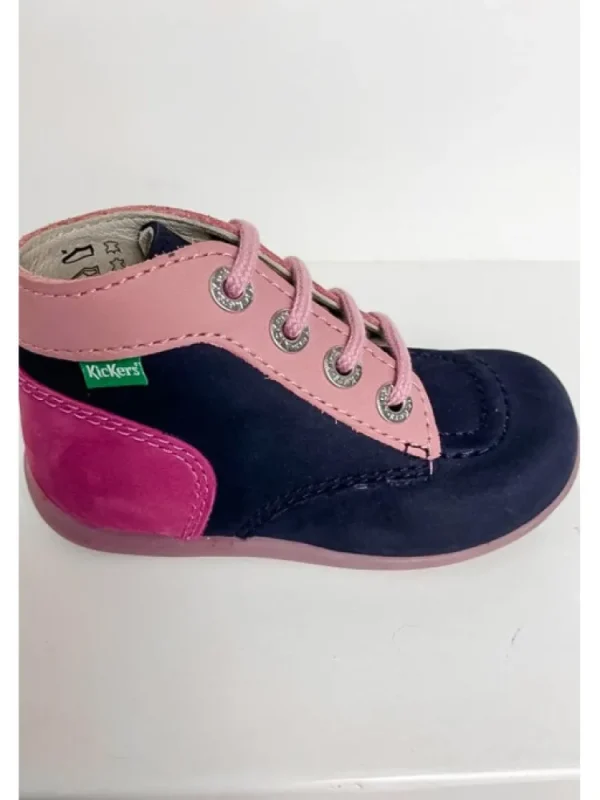 Enfants Kickers Bottines^Bottines Bonbon Marine Tricolore-