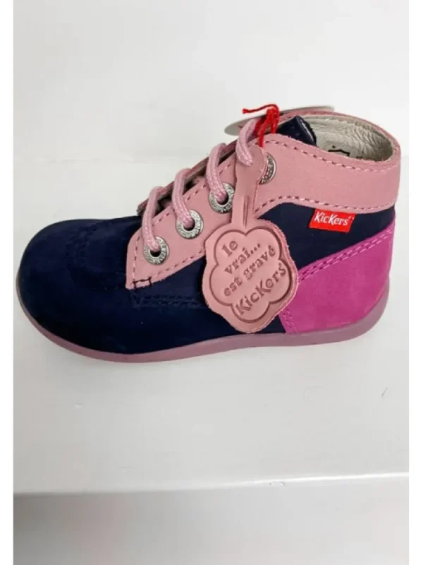 Enfants Kickers Bottines^Bottines Bonbon Marine Tricolore-