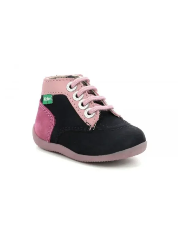 Enfants Kickers Bottines^Bottines Bonbon Marine Tricolore-