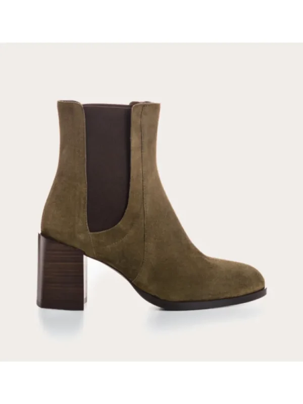 Femme Reqins Bottines^Bottines Breeze Peau Kaki-