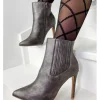Femme * Bottines^Bottines Cuir Lady Pewter
