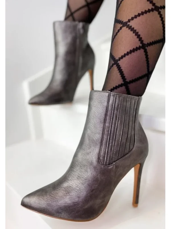 Femme * Bottines^Bottines Cuir Lady Pewter