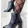 Femme Manoukian Bottines^Bottines Cuir Naila Black-