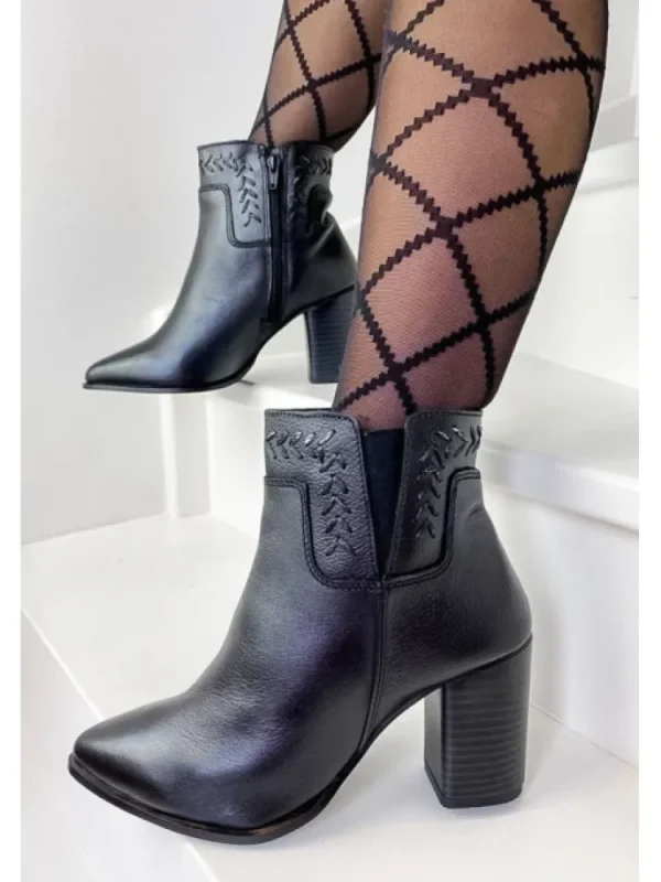 Femme Manoukian Bottines^Bottines Cuir Naila Black-