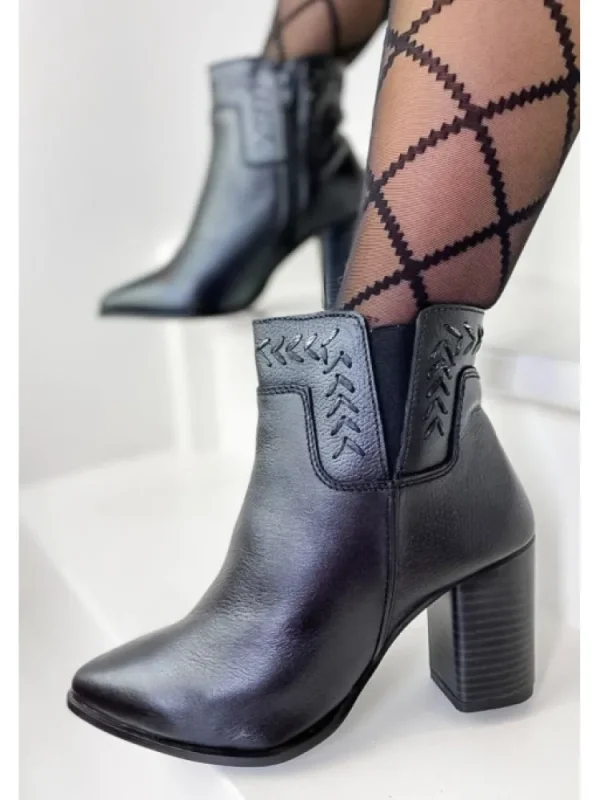 Femme Manoukian Bottines^Bottines Cuir Naila Black-