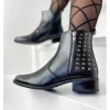 Femme Manoukian Bottines^Bottines Cuir Rosa Black-