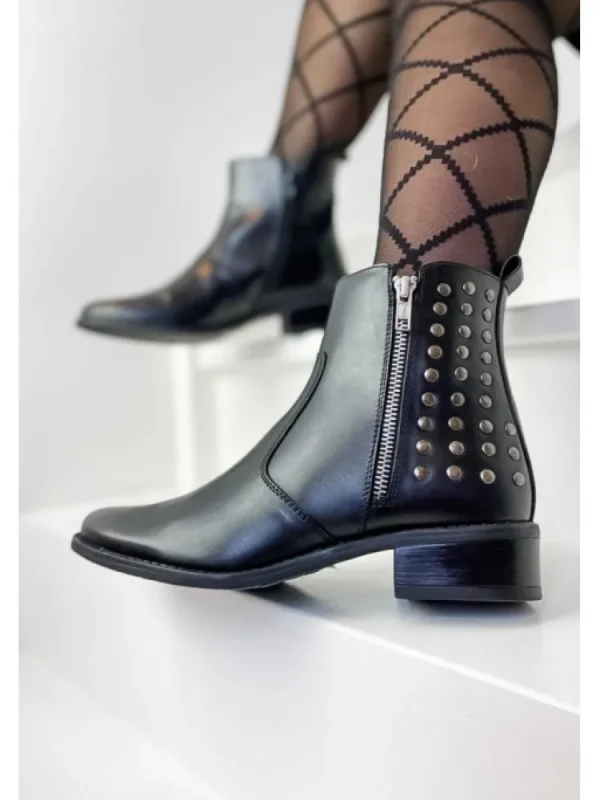 Femme Manoukian Bottines^Bottines Cuir Rosa Black-