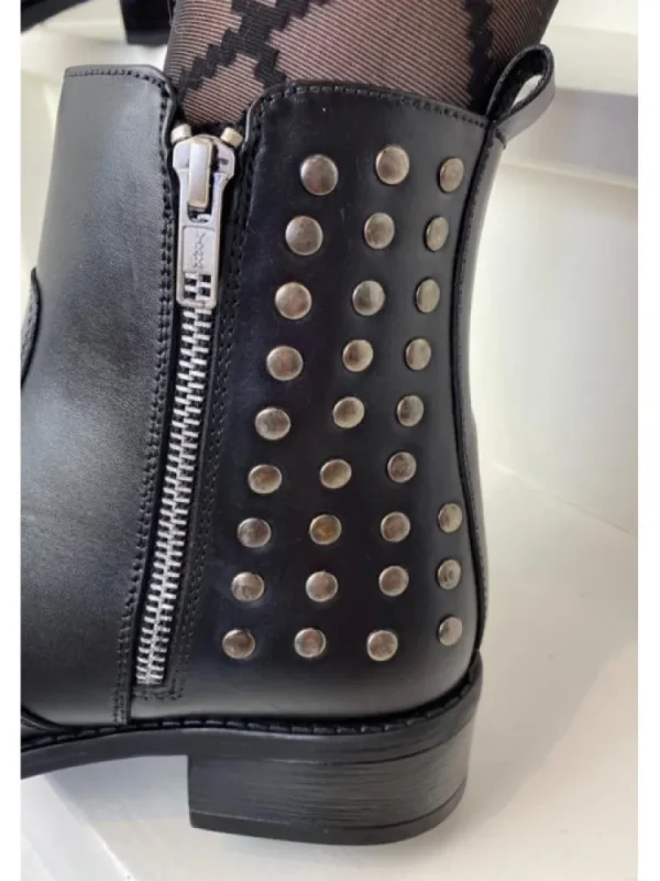 Femme Manoukian Bottines^Bottines Cuir Rosa Black-