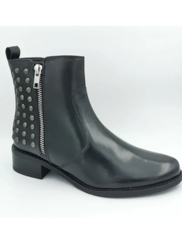 Femme Manoukian Bottines^Bottines Cuir Rosa Black-