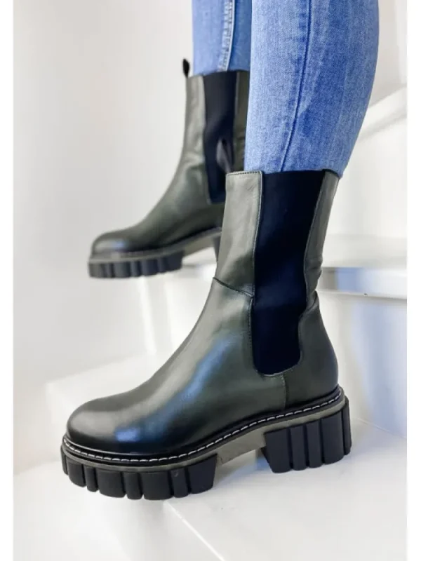 Femme Semerdjian Bottines^Bottines E502E3 Dark Green-
