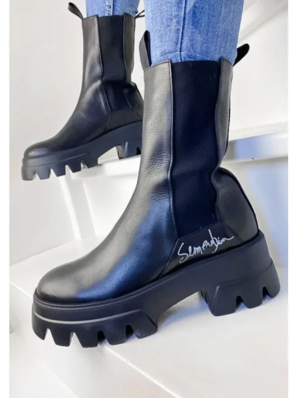 Femme Semerdjian Bottines^Bottines E441E5 Gange Nero-
