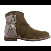 Enfants Reqins Bottes & Bottines^Bottines Enfant Michelle Peau Kaki-