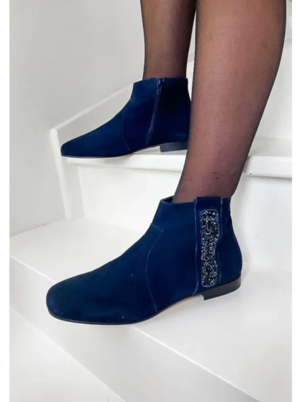 Femme Reqins Bottines^Bottines Lolita Peau Nuit-