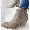 Femme Semerdjian Bottines^Bottines Santiag Cuir Er506 Metal Stone-