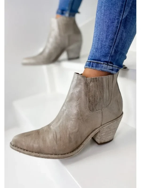 Femme Semerdjian Bottines^Bottines Santiag Cuir Er506 Metal Stone-