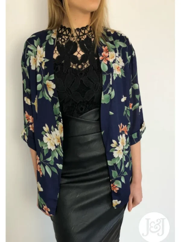 Femme * Chemisiers & Tuniques^Chemise Kimono Fleurie "Kyoto"