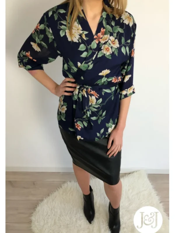 Femme * Chemisiers & Tuniques^Chemise Kimono Fleurie "Kyoto"