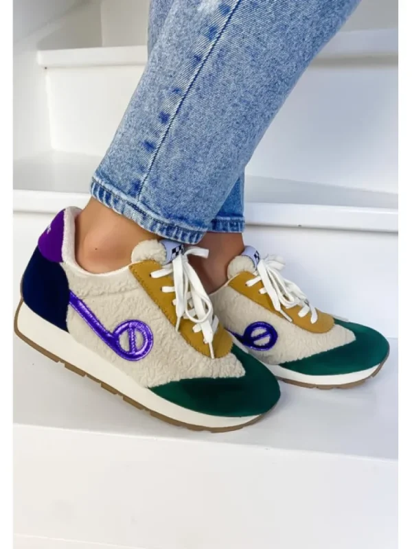 Femme No Name Baskets^City Run Jogger Suede/Cocoon Dove-