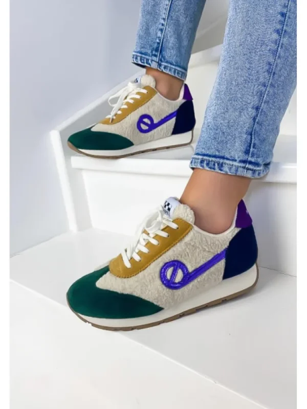 Femme No Name Baskets^City Run Jogger Suede/Cocoon Dove-