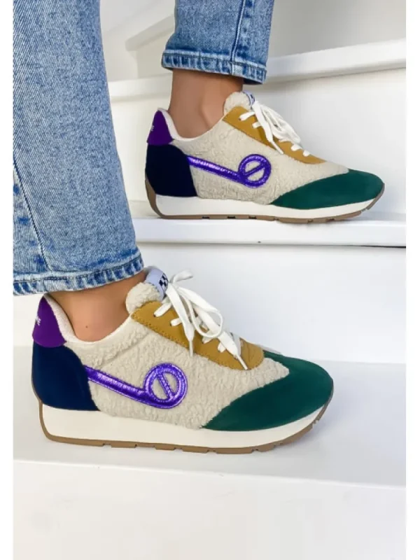 Femme No Name Baskets^City Run Jogger Suede/Cocoon Dove-