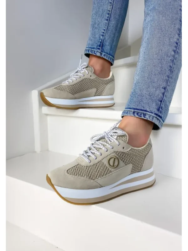 Femme No Name Baskets^Flex M Jogger Dove/Dove-