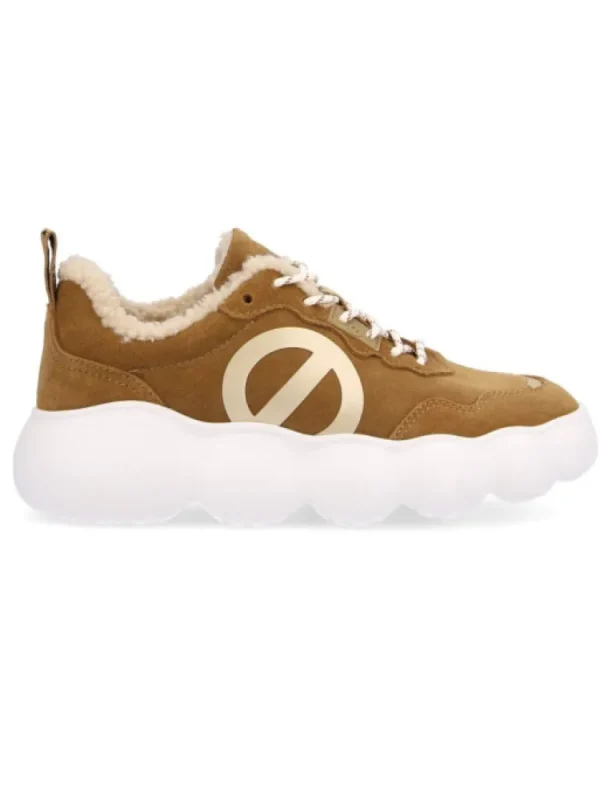 Femme No Name Baskets^Gong Jogger Suede/Fur-