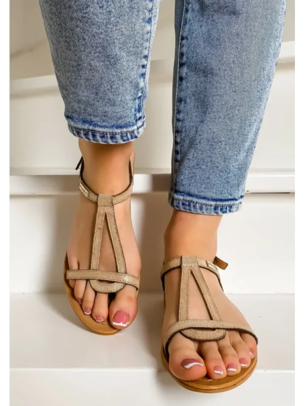Femme Les tropéziennes par M. Belarbi Sandales & Nu-Pieds^Les Tropeziennes Par M. Belarbi-Sandales Hamat Or Irise