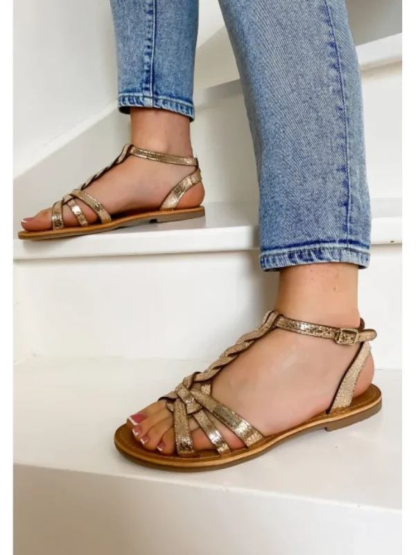Femme Les tropéziennes par M. Belarbi Sandales & Nu-Pieds^Les Tropeziennes Par M. Belarbi-Sandales Hamsuni Or