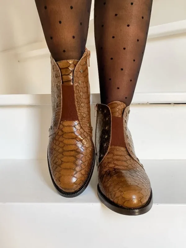Femme Maroli Bottines^-Chelsea 7553 Nocciola