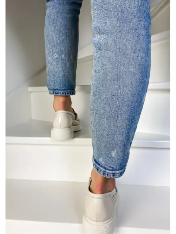 Femme Semerdjian Escarpins^Mocassins E303E10 Naplak Ghiaccio-