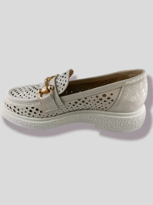 Femme Semerdjian Escarpins^Mocassins E303E10 Naplak Ghiaccio-