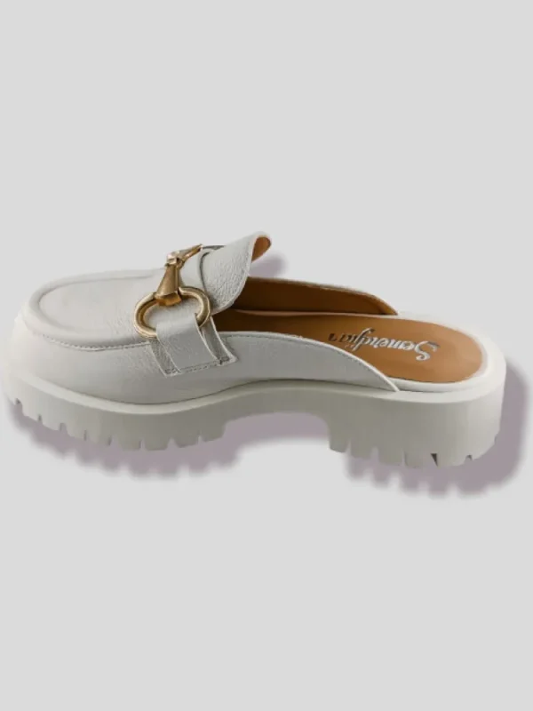Femme Semerdjian Mocassins^Mocassins Sabot E007E8 Pasman Bianco-